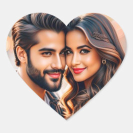 Adesivo Coração Fique com amor