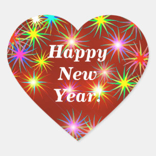 Adesivo Coração Flash de Ano Novo