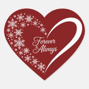 Adesivo Coração Floco de Neve Natal Festa Floco de Neve Coração 