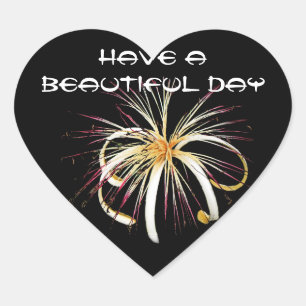 Adesivo Coração Flor de Aranha