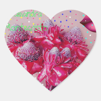Adesivo Coração Flor Sticker para todo o lado!
