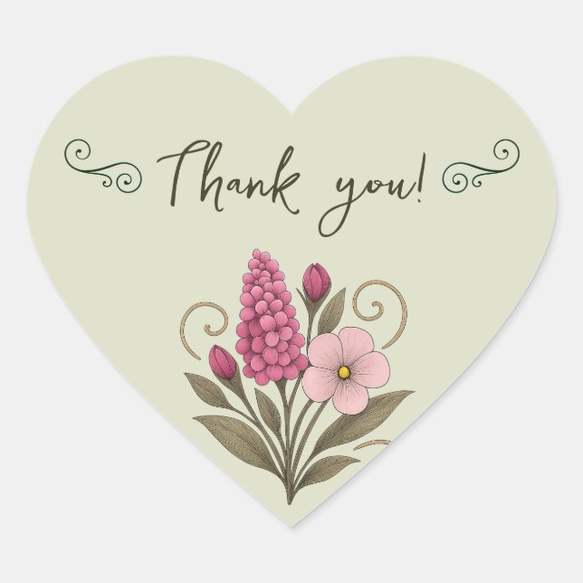 Adesivo Coração Floral Notes & Daily Planning-florist (Frente)