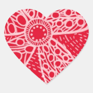 Adesivo Coração Flores e Corações