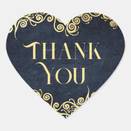 Adesivo Coração Florescimento Elegante Casamento de Inverno Azul N