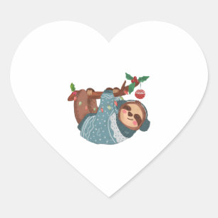 Adesivo Coração Fofo de Natal