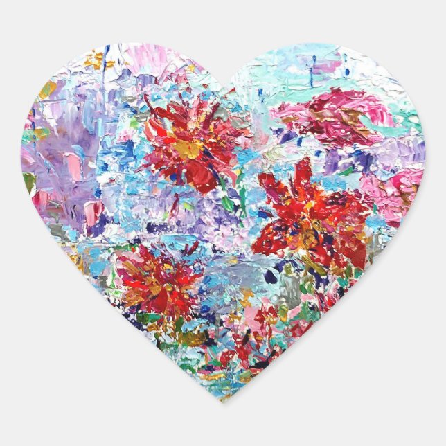 Adesivo Coração Folhas de Nenúfar (Frente)