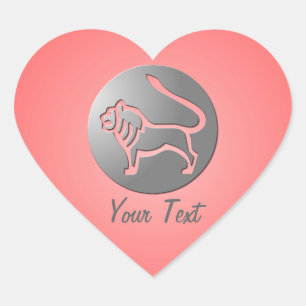 Adesivo Coração Forma do coração do rosa da prata do sinal da