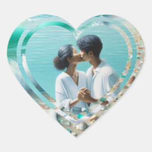 Adesivo Coração Foto personalizada - Beachy