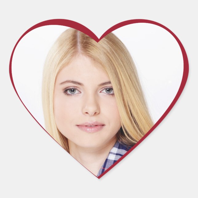 Adesivo Coração Foto personalizada do Namorados (Frente)