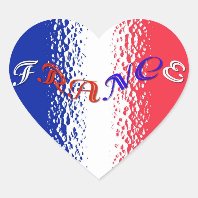 Adesivo Coração França (Frente)