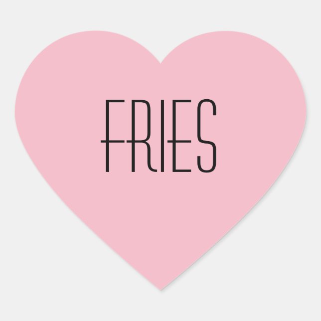 Adesivo Coração Fries Heart Sticker (Frente)