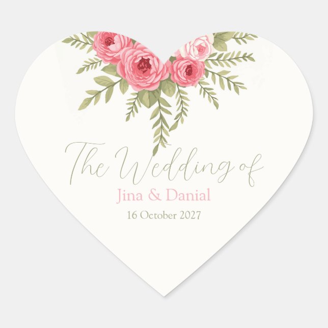 Adesivo Coração Fuchsia Dream (Frente)