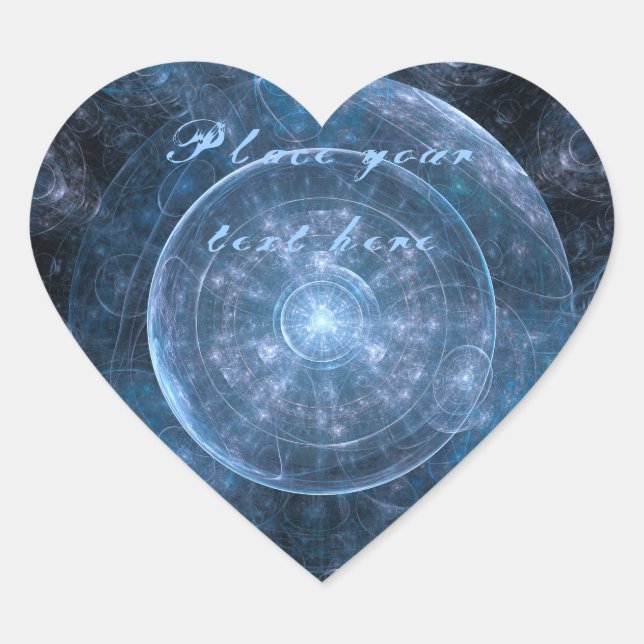 Adesivo Coração Fundo Cosmos 001 (Frente)