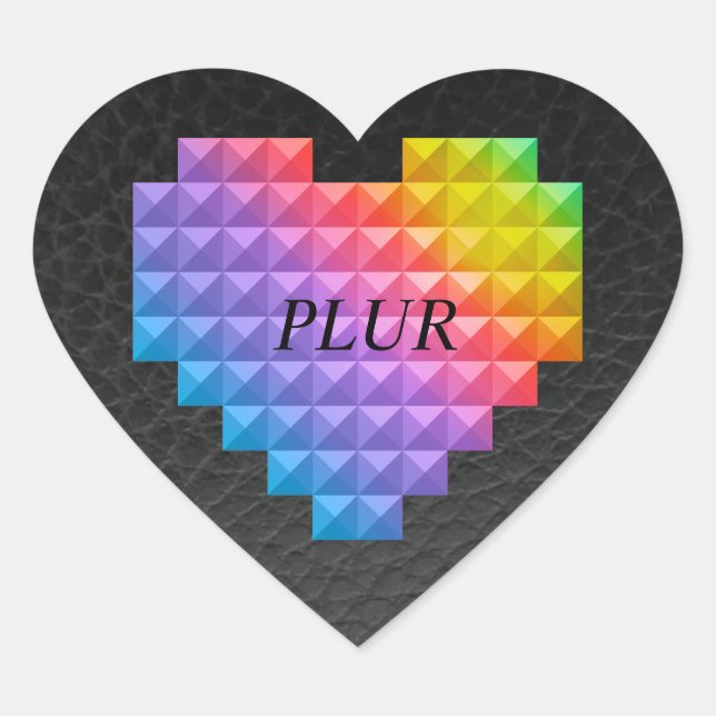 Adesivo Coração fundo digital de coração (Frente)