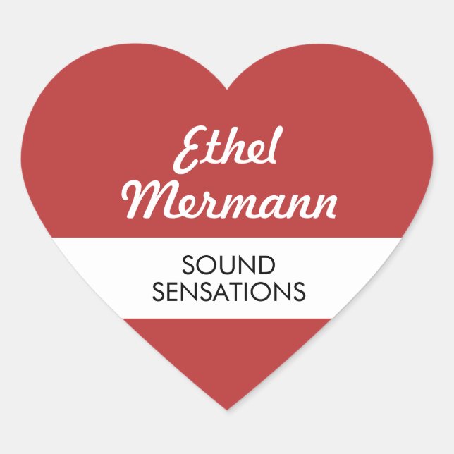 Adesivo Coração Fundo Vermelho VMA JBHS com Script Branco (Frente)