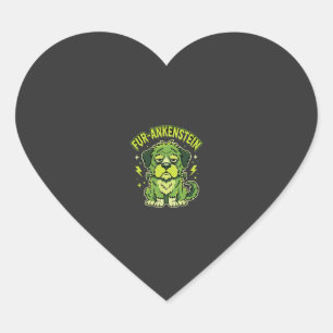 Adesivo Coração Fur-Ankenstein Engraçado Cão Frankenstein Hallowee