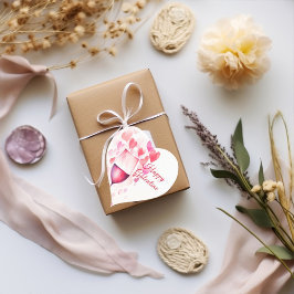 Adesivo Coração Galentinas rosa