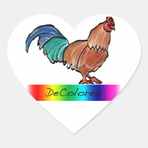 Adesivo Coração Galo de DeColores