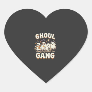 Adesivo Coração Gangue de Gólens do Halloween