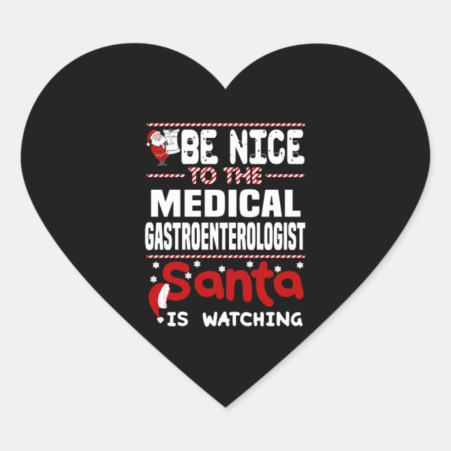 Adesivo Coração Gastroenterologista Médico (Frente)
