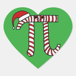 Adesivo Coração Geek de Matemática de Pi Natal