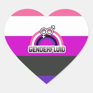 ADESIVO CORAÇÃO GENDERFLUID RAINBOW