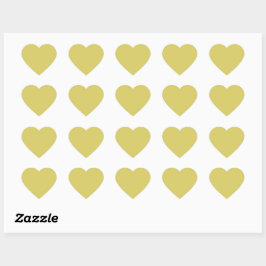 Adesivo Coração Gentle Warm Yellow Cute Heart Sticker