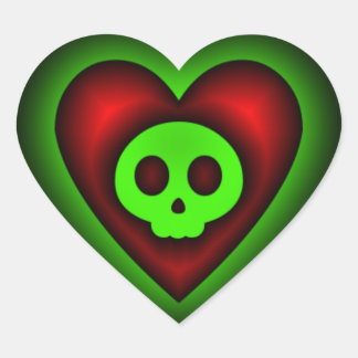 Adesivo Coração Ghost Skull Heart Sticker