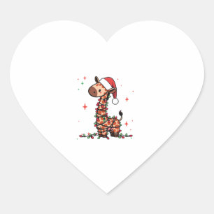 Adesivo Coração Girafa Árvore de Natal Giraffe Árvore de Natal Mul