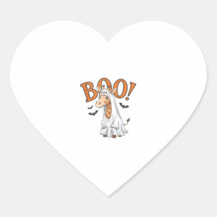 Adesivo Coração Girafa Bonita Boo Halloween Zoo Lover _10