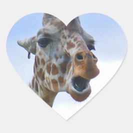Adesivo Coração Giraffe Sticker