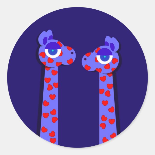 Adesivo CORAÇÃO GIRAFFFES Stickers (Frente)