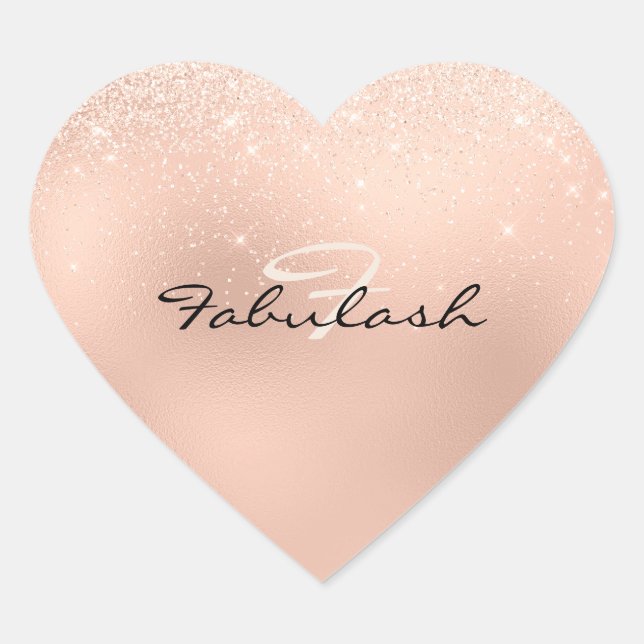 Adesivo Coração Girly Monogramt Rosa Doce 16º (Frente)