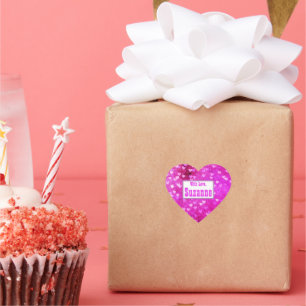 Adesivo Coração Girly Pink Bokeh Hearts