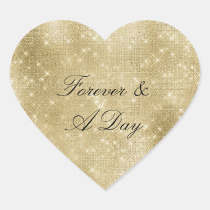 Adesivo Coração Glam Champagne Dourado Diamantes Glitzy