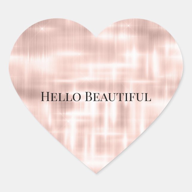 Adesivo Coração Glama Branco Cor-de-Rosa Esbranquiçada (Frente)