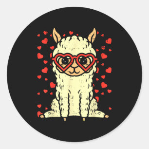 Adesivo Coração Gles Llama Alpaca Fofo Dia dos Namorados A