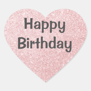 Adesivo Coração Glitter Dourado Rosa de Chic e Trendy Monograma de