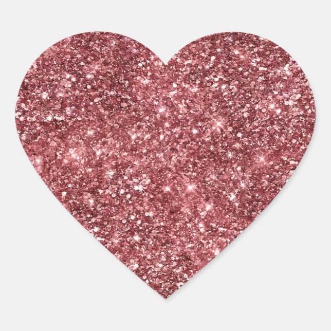 Adesivo Coração Glitter Vermelho (Frente)