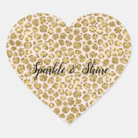 Glitzy Glam Dourado Blush Leopardo-da-Lama