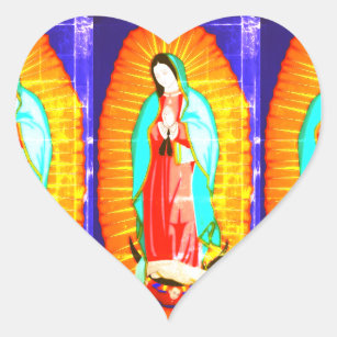 Adesivo Coração Glória À Nossa Senhora De Guadalupe