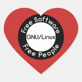 Adesivo Coração GNU/Linux