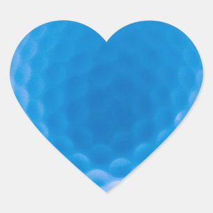 Adesivo Coração Golf Ball Texures Azul Ártico