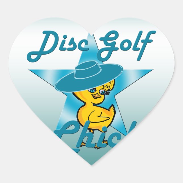Adesivo Coração Golf de Disco nº 7 (Frente)