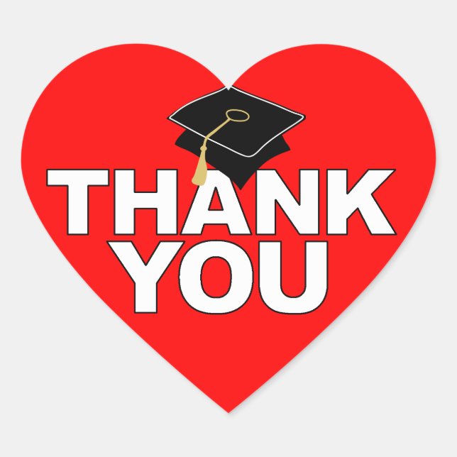 Adesivo Coração Graduação Muito Obrigado Boné Cardíaco (Frente)