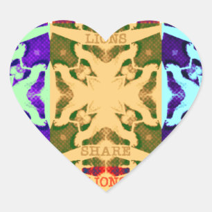 Adesivo Coração Gráfico de Pop de arte africano marcado