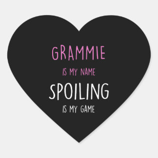 Adesivo Coração Grammie Avó Presente no Natal