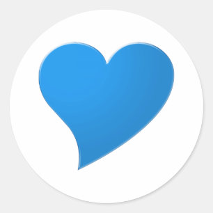 Adesivo Coração grande azul fofo moderno
