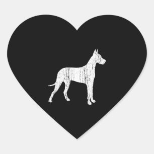 Adesivo Coração Grande Proprietário de Cachorro Gift Vintage Anima
