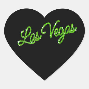 Adesivo Coração Green Las Vegas Sparkles Sticker